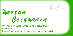 marton csizmadia business card